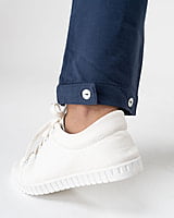 Mid Night Blue - Organic Cotton Straight Fit Pants For Women Mid Night Blue - Organic Cotton Straight Fit Pants For Women
