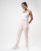 Pink - Organic Cotton Straight Fit Pants