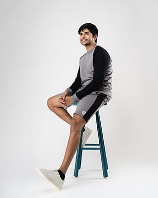 Grey & Black - Organic Cotton Shorts