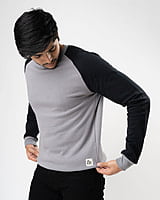 Grey and Black - Organic Cotton Sweatshirt Grey and Black - Organic Cotton Sweatshirt