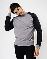 Grey and Black - Organic Cotton Sweatshirt Grey and Black - Organic Cotton Sweatshirt