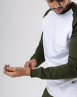 White and Green - Organic Cotton Sweatshirt White and Green - Organic Cotton Sweatshirt