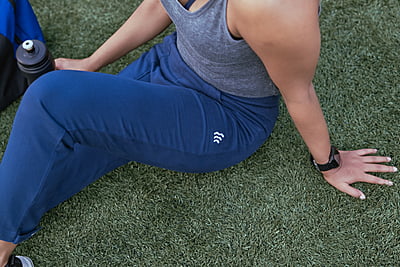 Mid Night Blue - Organic Cotton Straight Fit Pants For Women